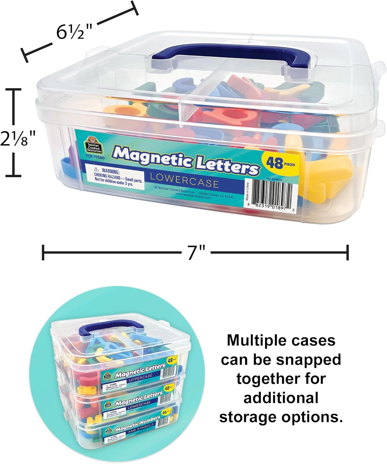 Teacher Created Resources Magnetic Letters - Lowercase (TCR77580)