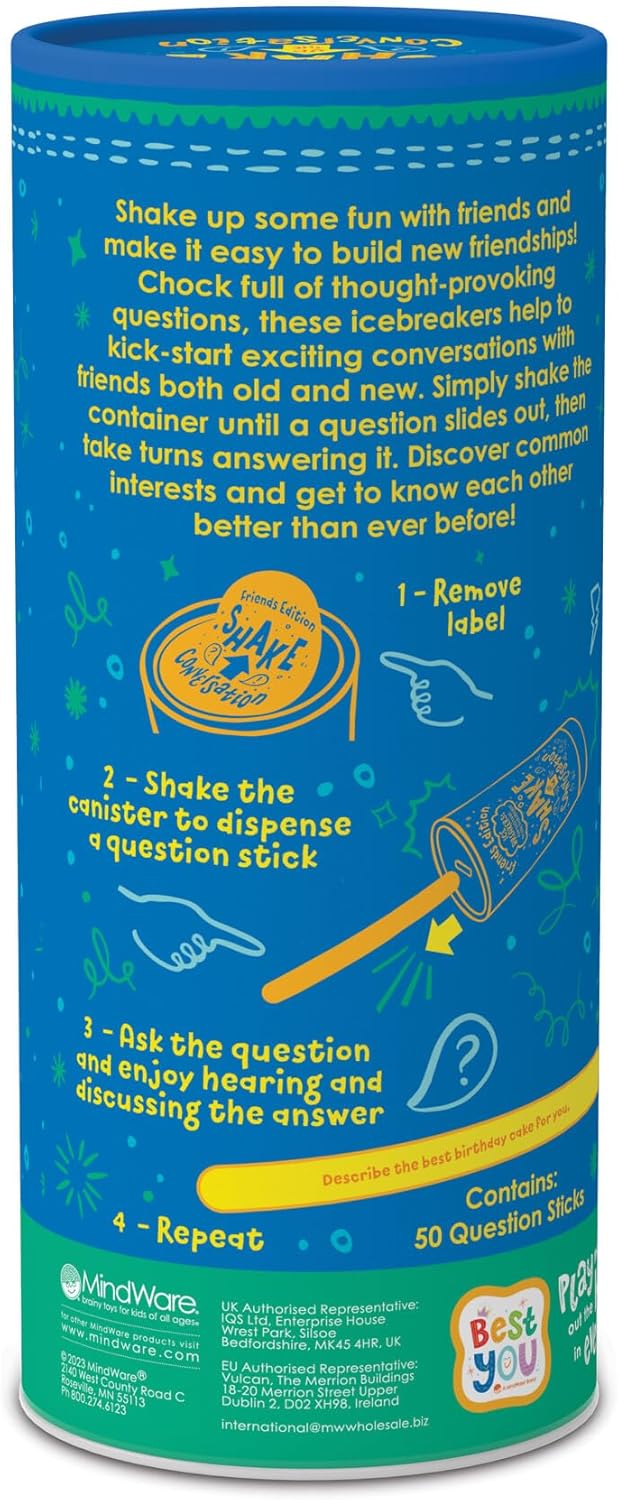 MindWare Best You Shake Up The Conversation Friends Edition - Includes 50 Colorful Question Sticks