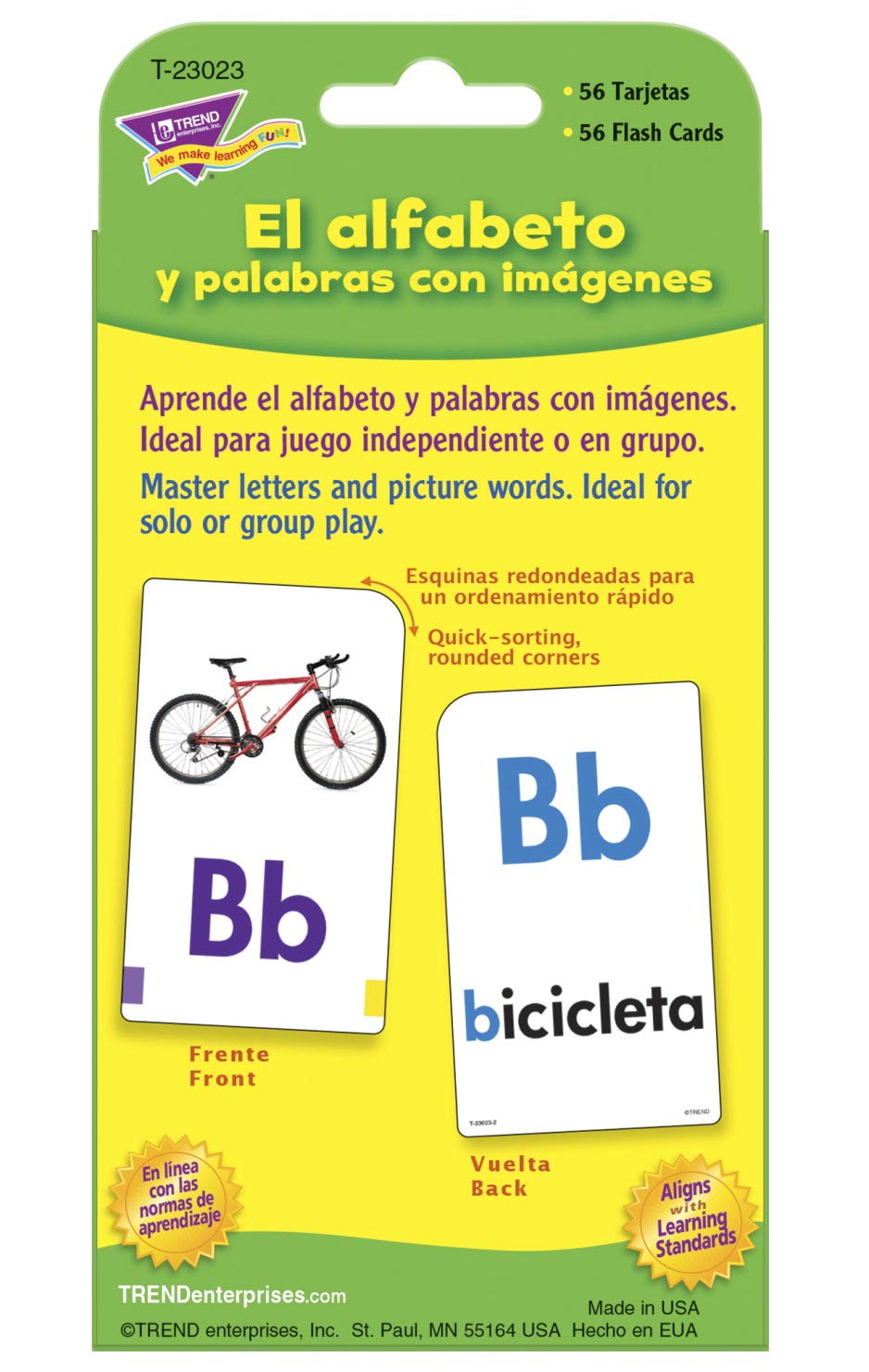 Spanish Alphabet & Picture Words Pocket Flash Cards