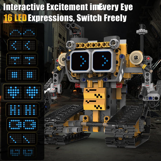 Gohero Robot Building Kit,5 in 1 STEM Toys for Boys Toys Age 8-10 with Remote & App Control,Robotics Technic Kits with 16 LED Expressions,Christmas & Birthday Gifts for Teen Boys & Grils (373 PCS)