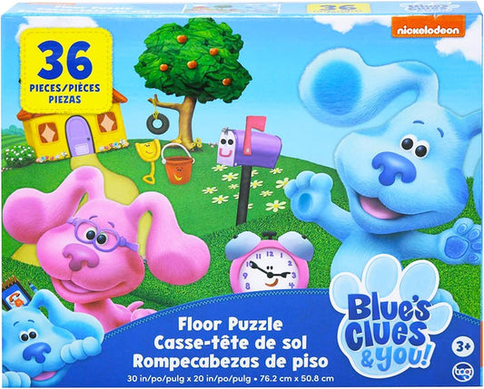 Blue's Clues Floor Puzzle for Kids, Toddlers - Bundle with 36 Piece Puzzle, Stickers, More | Blue's Clues Toys and Games Set