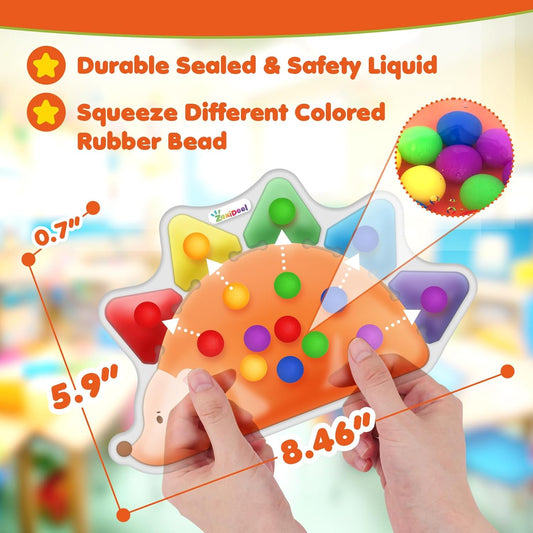 ZaxiDeel Color Sorting Sensory Toys for Kids : Roadtrip Travel Essenstial for Toddler, Color Matching Preschool Activities Educational Calm Down Montessori Toys for Boy Girl Gifts Ages 3+