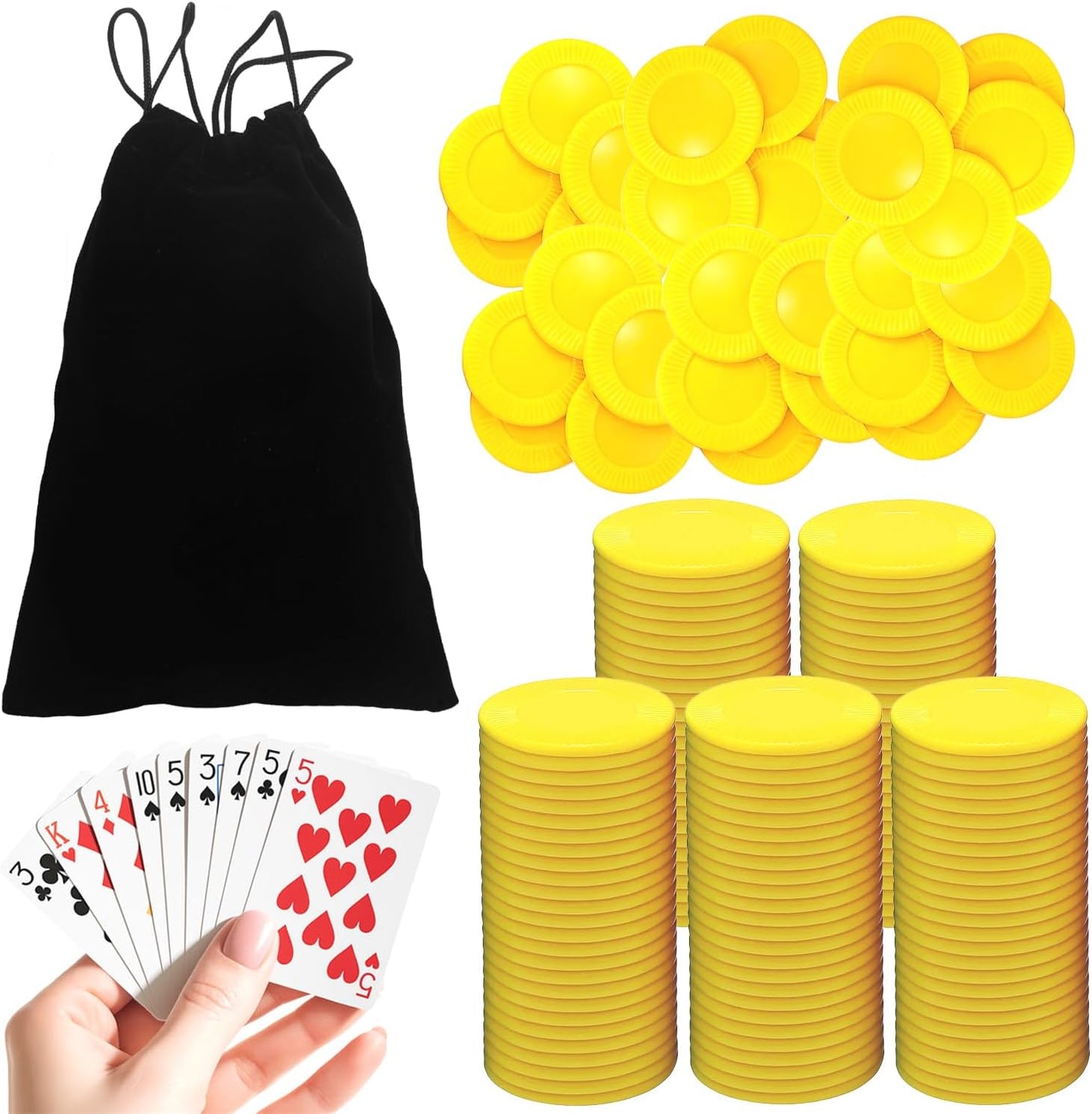 120Pcs 6-Color Plastic Poker Mini Chips (2.2CM Diameter) - Bulk Game Chips for Poker Play,Math Counting Learning, You Teaching & Rewards (6color)