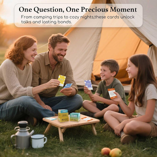 160 Conversation Cards, Family Edition, Meaningful Talk for Family Dinners, Perfect for Families, Adults, Teens, Kids, Game Nights, Gatherings, Prompts for Meaningful Connections