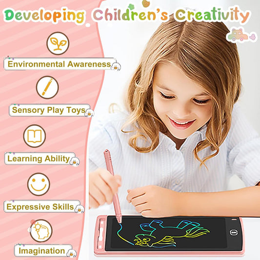 6 Pack LCD Writing Tablet for Kids Toys 8.5 Inch Colorful Doodle Board Bulk, Eye-Protection Drawing Pad Toddler Travel Essentials Toys for 3-8 Year Old Boys Girls, Birthday Xmas Gifts