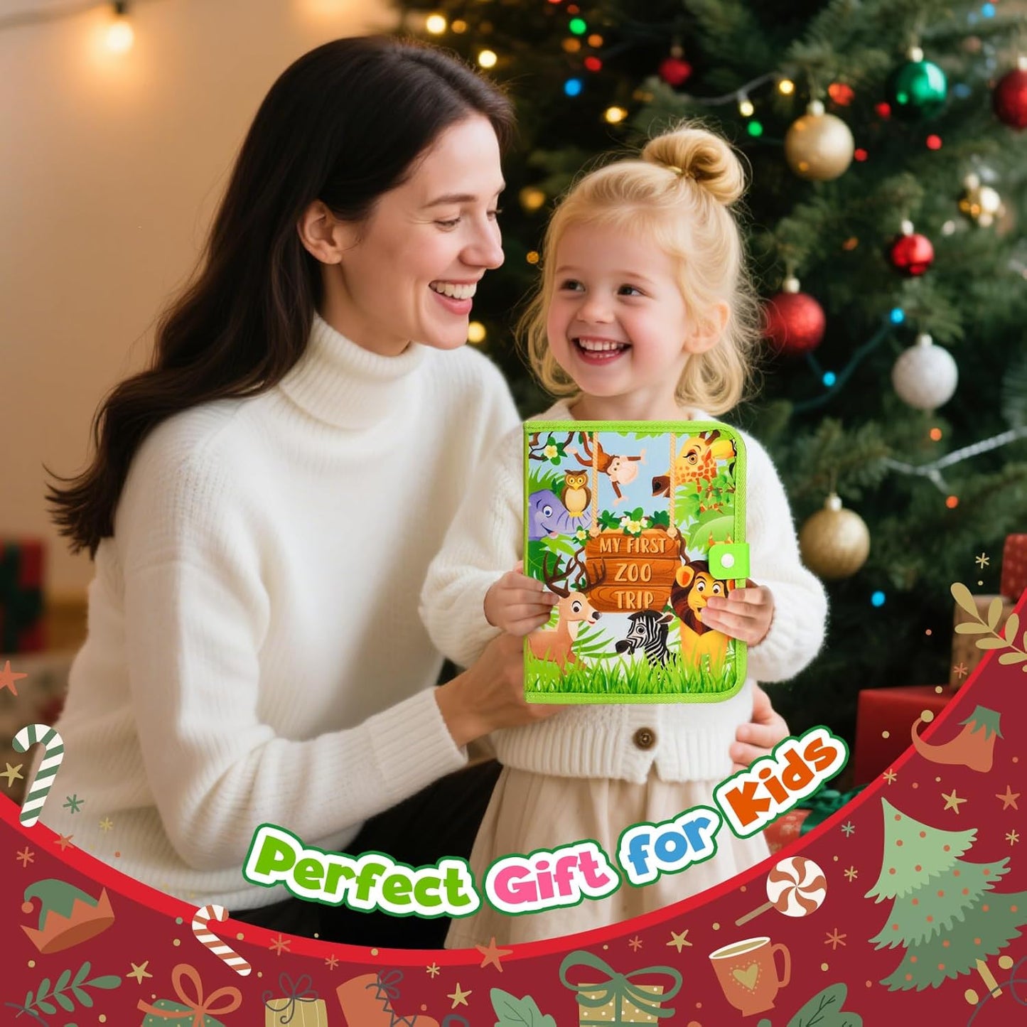 Busy Book for Toddlers 1-3: Busy Board for 1 Year Old Montessori Toys, Quiet Books Toddler Activity Board, Educational Sensory Toys Birthday Gift for Girls Boys, Travel Toy for Toddlers 2-4 Plane Car