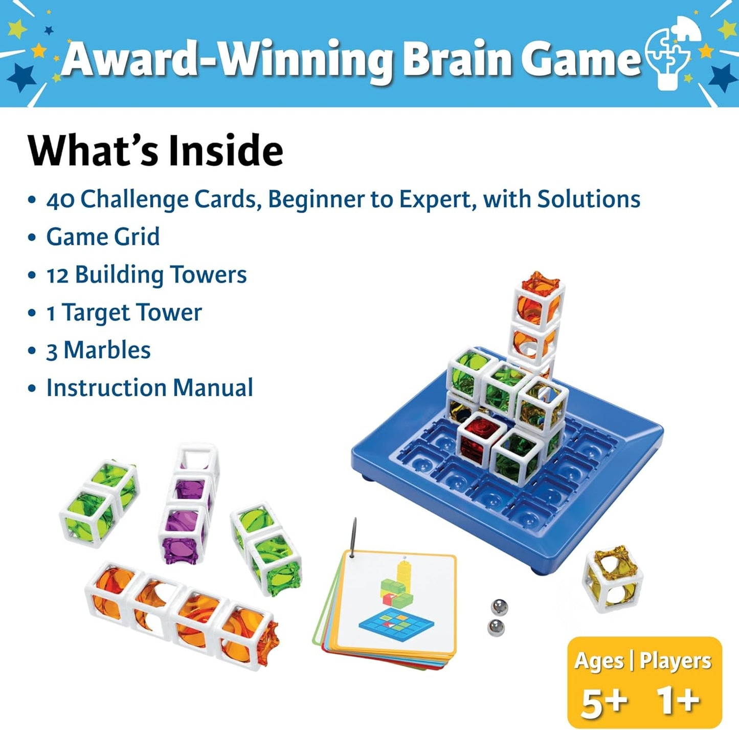 ThinkFun Gravity Maze Builder for Kids 5 & Up - Logic Marble RunBrain Game - Hands-On Maze Design - Durable Child-Safe Materials - Develop Spatial Reasoning & Critical Thinking - MESH Accredited