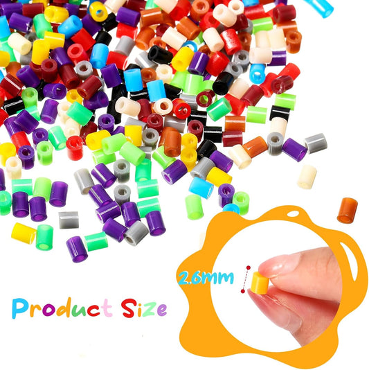 Libima 11200 Pcs 56 Colors Fuse Beads Bulk for Kids Art and Crafts Assorted Iron Beads Set Multicolored for Birthday Gift Bracelet Making Accessories (5mm)
