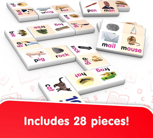 Junior Learning Rhyming Word Dominoes Educational Action Games, Multi, Model: JL490