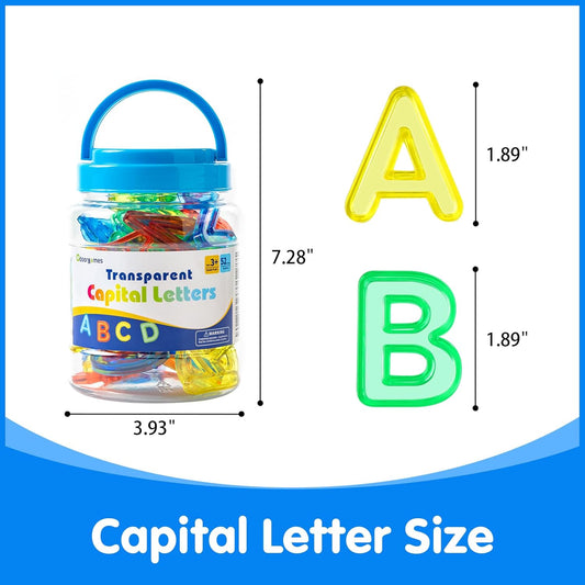 66 Pcs Translucent Letters and Numbers – Light Table Toys, Manipulatives and Accessories for Enhanced Learning & Fun