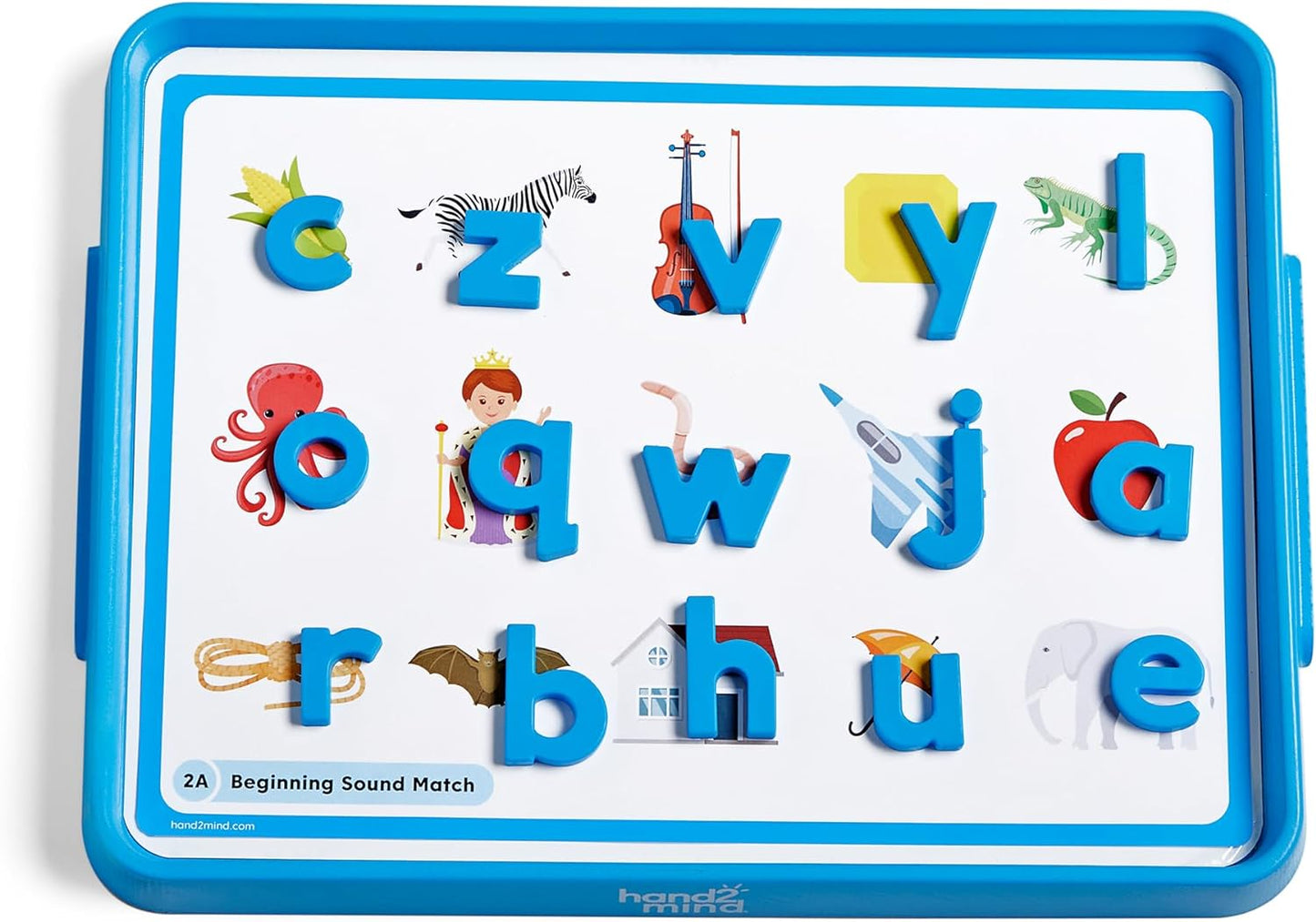 hand2mind Alphabet Word Work Small Group Set, Lowercase Magnetic Letters, Magnetic Letter Trays, Phonics Manipulatives, Phonemic Awareness Activities, Science of Reading Classroom Materials (Set of 6)