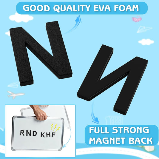 Decorative Magnetic EVA Alphabet Letters for Refrigerator/White Board (117pcs Letters Black)
