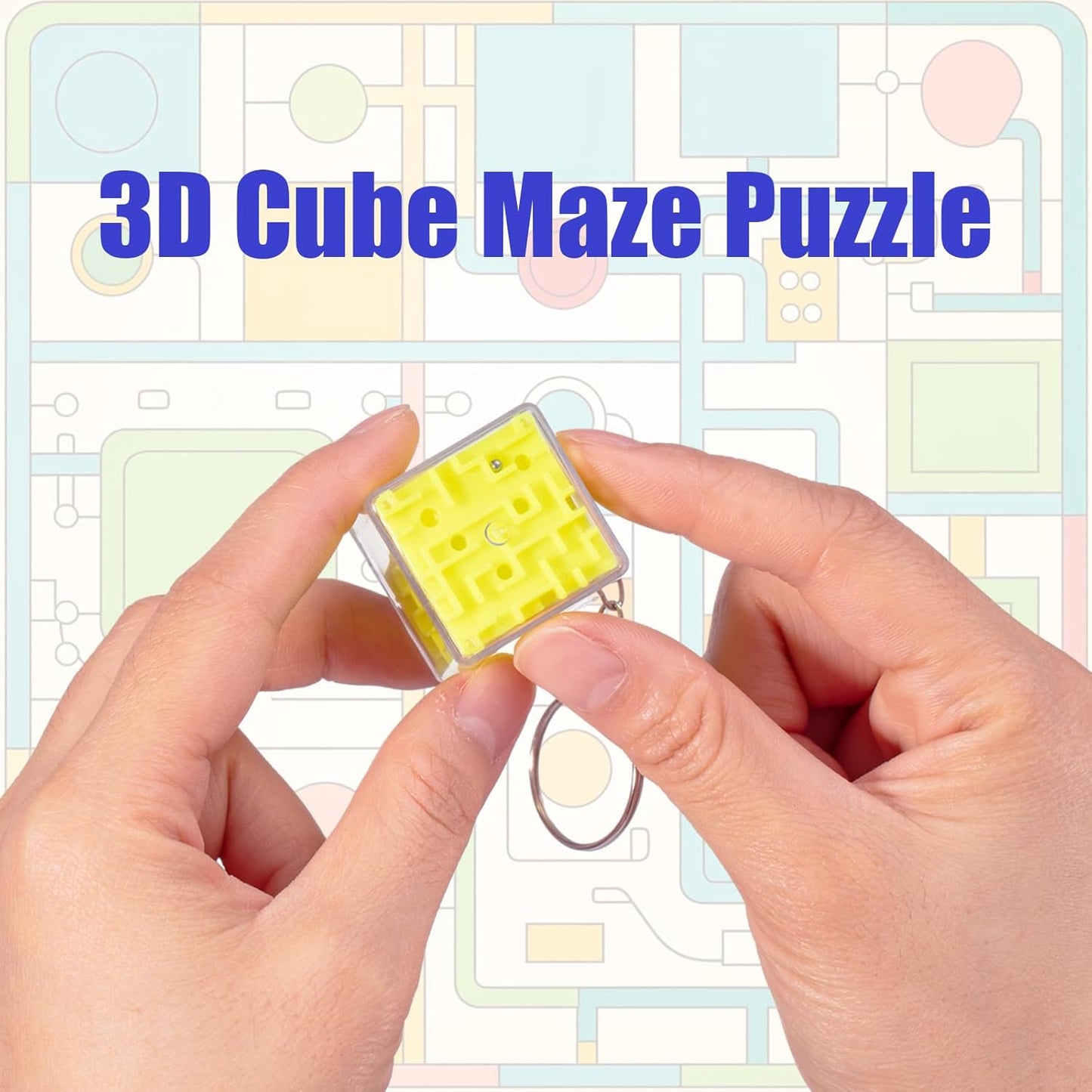 Halloscume 50 Pcs Maze Puzzle Toy Gift 3D Cube Box Mini Maze Christmas Puzzles Game for Adults Birthday Party Favors Stocking Stuffers for Kids