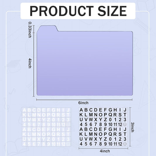 Harloon 104 Pcs Index Card Guide Set Include 100 Pcs 4 x 6 Inch Index Card Dividers 5 Colors Dry Erase Index Cards 4 Pcs Self Adhesive Number Alphabet Stickers File Tabs for Office Business