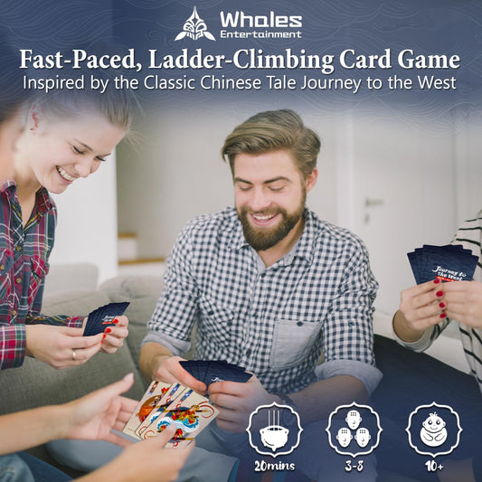 Whales Entertainment | Journey to The West: Eighty-one Perils | Party Strategy Card Games for Adults & Family Night | Fun Ladder Climbing Fantasy Card Game for Adults, Teens and Kids Aged 10+