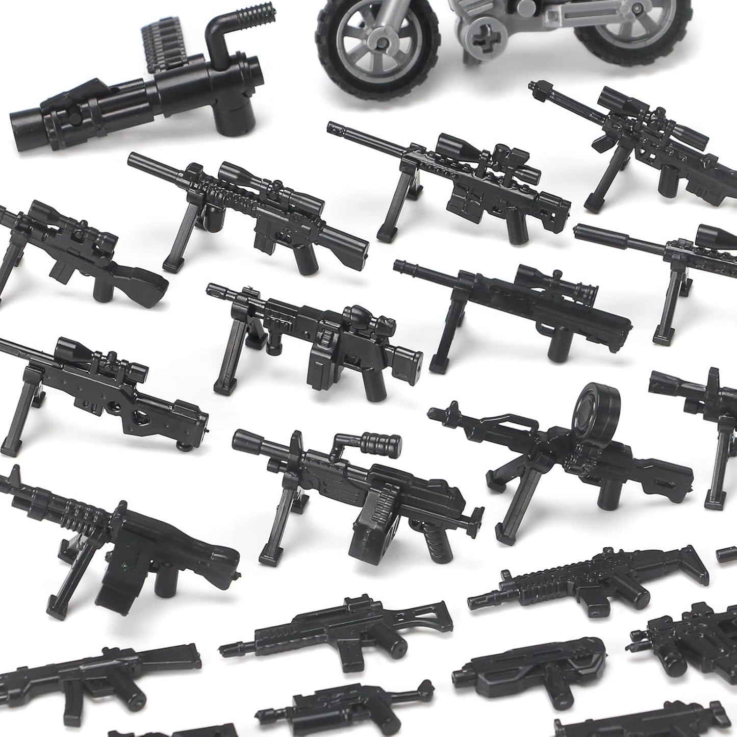 Feleph SWAT Equipment Pack City Army Toy Set for Special Weapons and Tactics Figures, Black Modern Military Bricks Kit Gear Accessories Building Blocks Compatible with Major Brand