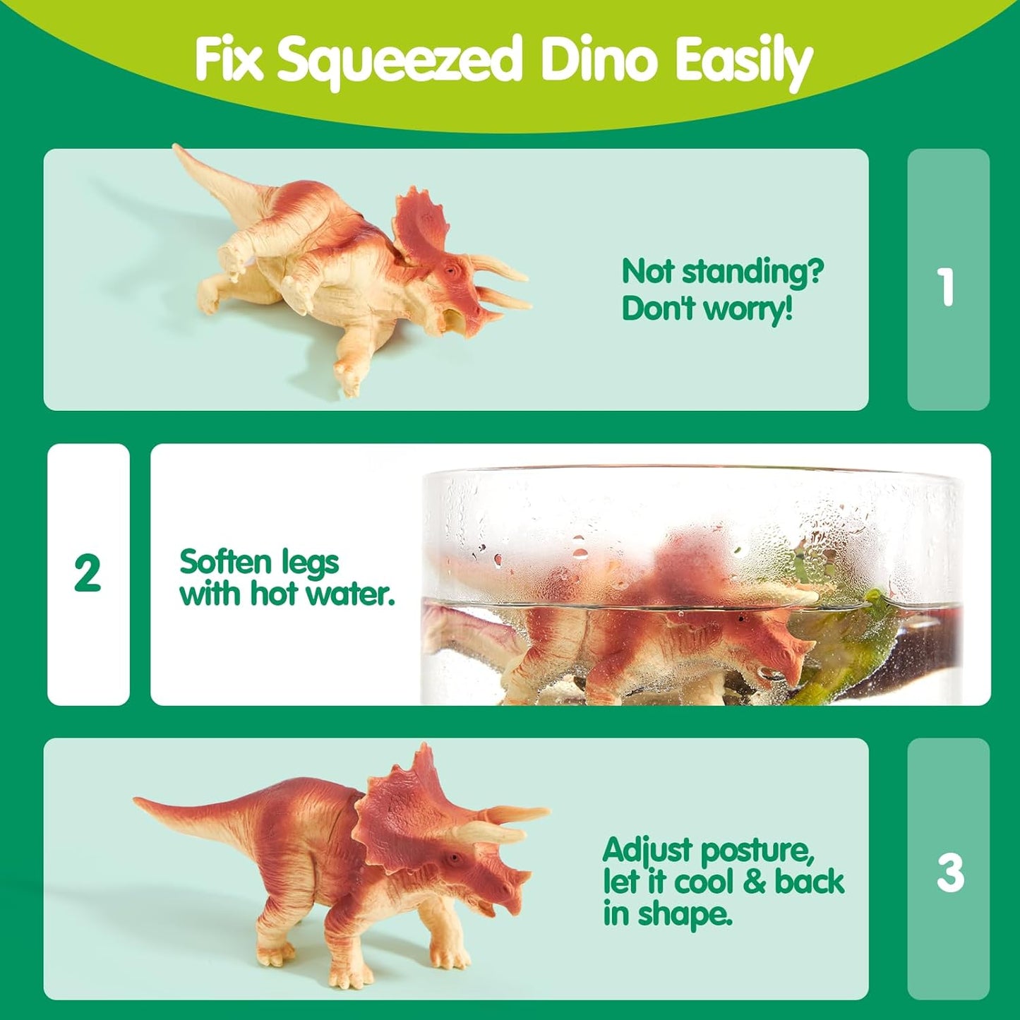 COCO&Friends Dinosaur Toys for Kids 3-5 - Portable Dinosaur Backpack Play Set with Foldable 3D Mat, Pretend Play Toy for 4 Year Old Boy Birthday Gift - Travel Outdoor Beach Toys for Kids Ages 4-8