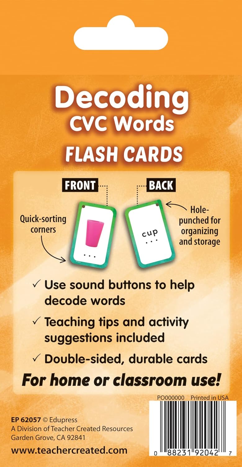 Decoding CVC Words Flash Cards (EP62057)