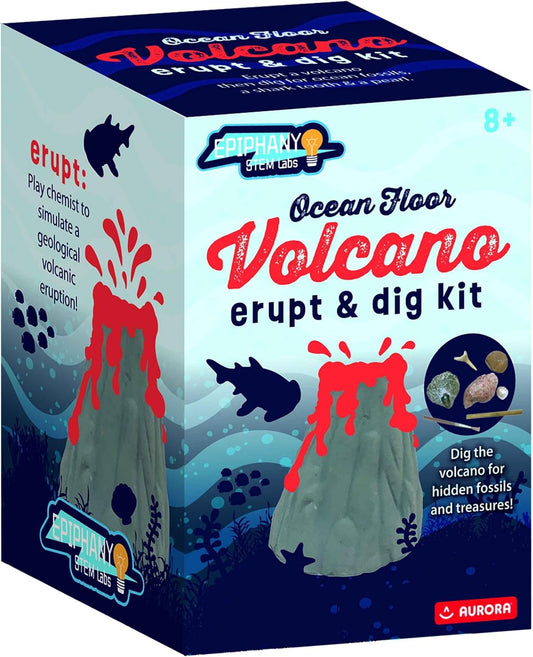 Aurora® Toys Educational Epiphany STEM Labs™ Ocean Floor Volcano Erupt & Dig Kit Toy - Engaging Toy for Scientific Discoveries - Great for Classrooms or Group Learning Environments - 1 Set