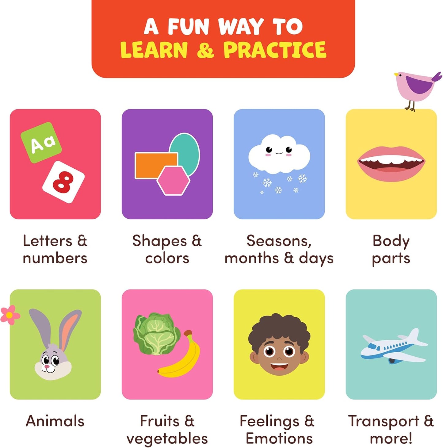Preschool Activity Book for 3 4 5 Year-Old Kids – 100% Assembled & Ready-to-Use Busy Book for Toddlers 3-5 with 15 Montessori Activities – Educational Learning Toy for 3 Year-Old Girls & Boys