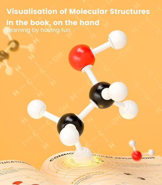 Organic Chemistry Model Kit-404 PCS,Portable Molecular Model Kit for Chemistry Classes,Atomic Element Model Set for Organic&Inorganic Learning,Supply to Students & Teachers