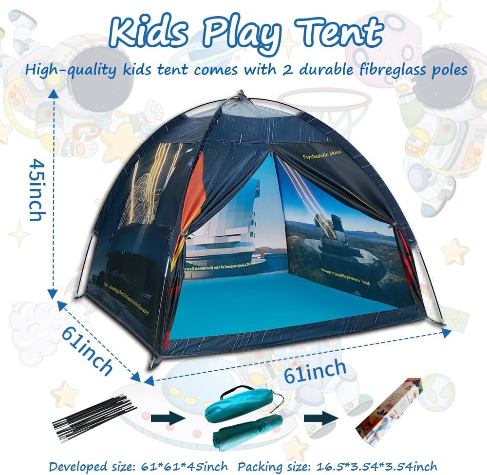 Mnagant James Webb Space Telescope Kids Play Tent Indoor & Outdoor for Boys and Girls(61" x 61" x 45")