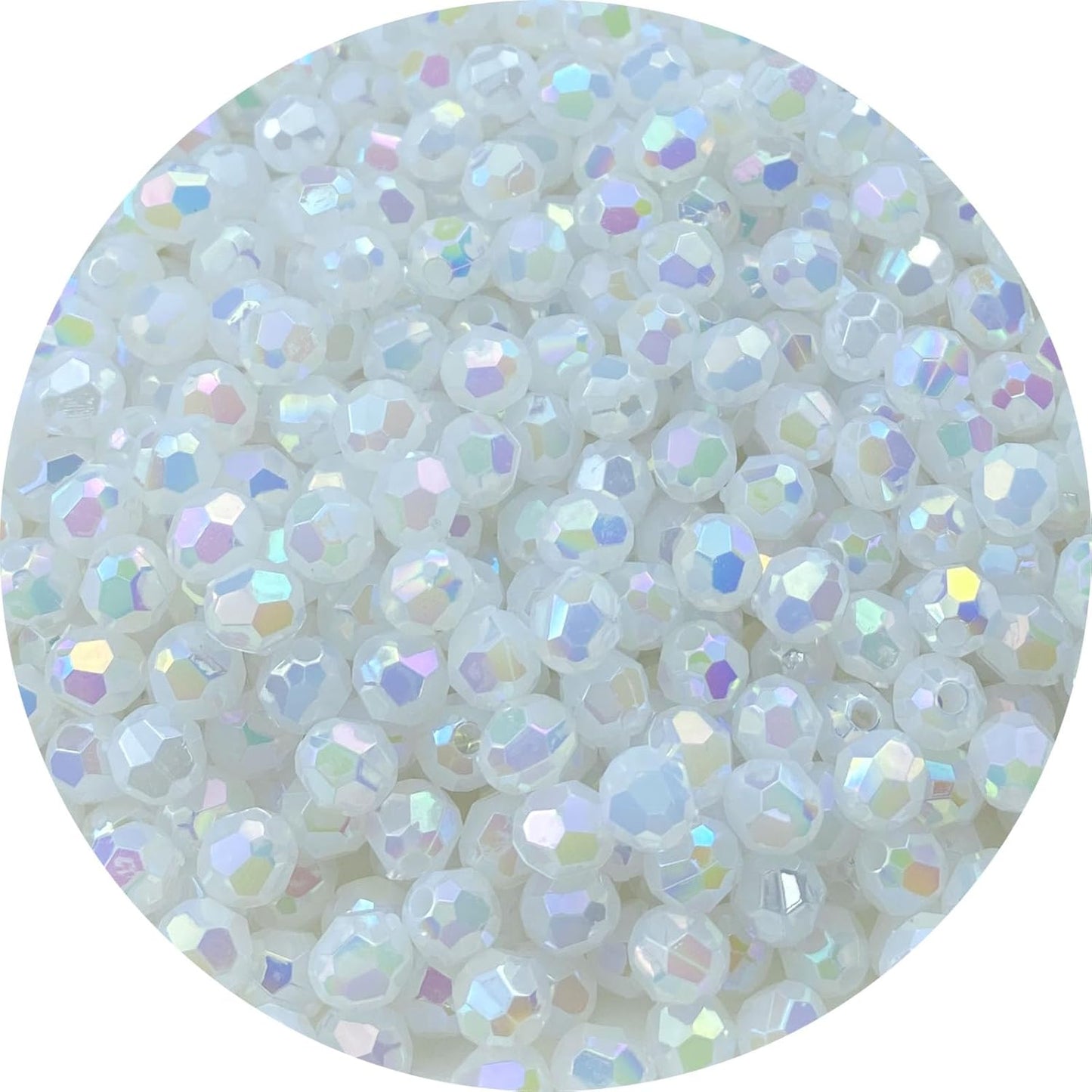 200 PCS 10mm Acrylic Faceted Spacer Beads AB Color Glossy Round Loose Beads for Jewelry Making Bracelet Necklace Earring Ornament Wind Chimes Key Chains(Deep Purple AB)