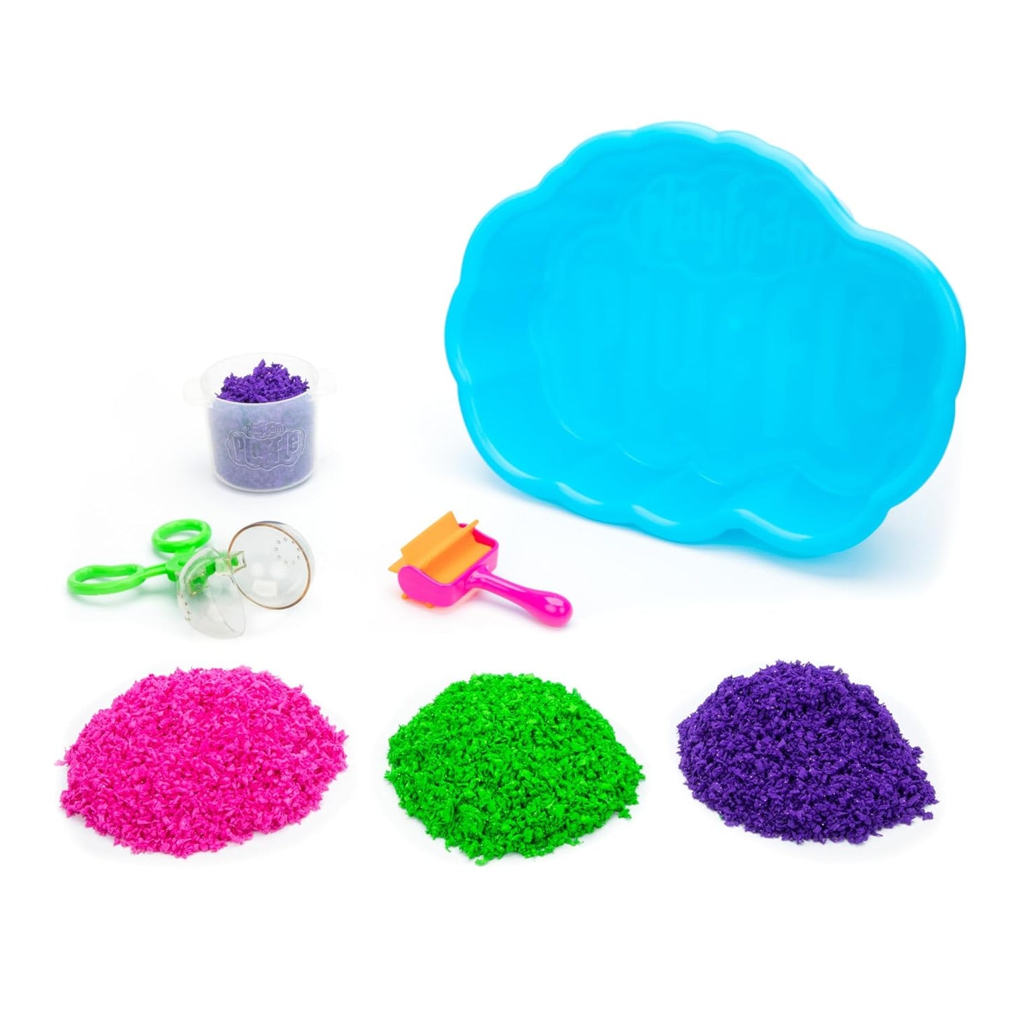 Educational Insights Pluffle Preschool Sensory Bin - Sensory Play Foam Set, NoMess Alternative to Sand Toys & Slime, Table Filler for Home or Classroom, Gift for Kids Ages 3+