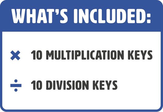 Learning Wrap-Ups Keys for Division and Multiplication Math Tool for Kids Grade Level 2-6