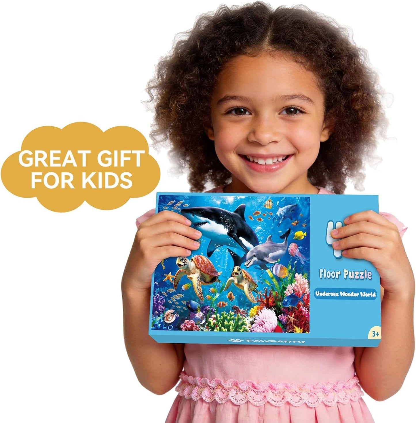 Jumbo Floor Puzzle for Toddlers, 48 Piece Puzzle Educational for Kids, 3 x 2 Feet Gaint Toy (Undersea)