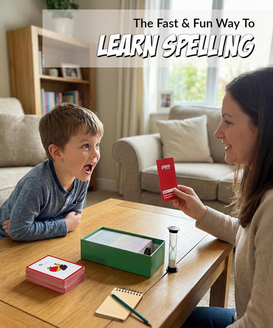 Spelling Game for Kids Ages 5-10, Flashcards Phonics Game, Educational Learning Game for 1st, 2nd, 3rd, 4th Grade Teachers, Classrooms or Homeschool, Learn to Spell Words, Dyslexia Friendly Literacy