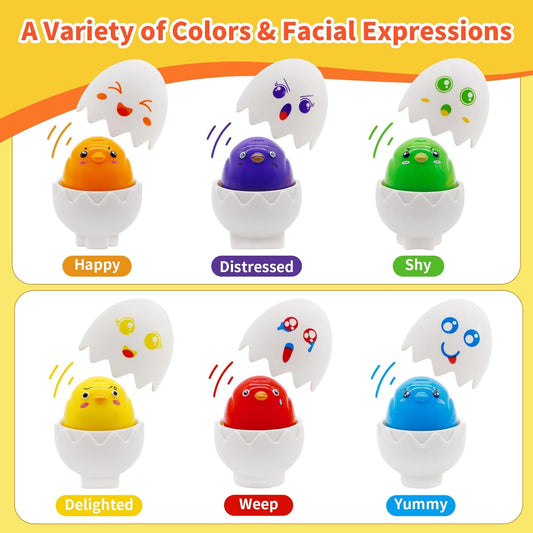 MOONTOY Easter Eggs Toy Toddler Learning Toys for 1 2 3 Year Old Girl Boy Birthday Gift Educational Montessori Matching Egg Shape Sorter Color Baby Toys 12-18 Months Easter Basket Stuffers