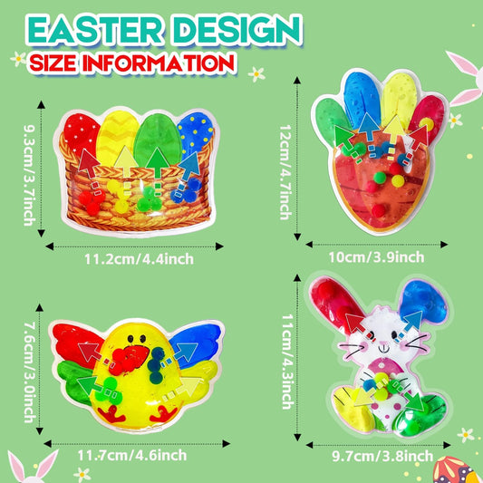 4 Pcs Color Sorting Sensory Toys, Color Matching Game Quiet Travel Toy, Easter Basket Stuffers Essential, Easter Egg fillers Gift for Toddlers, Montessori Toys for Kids Boys Girls