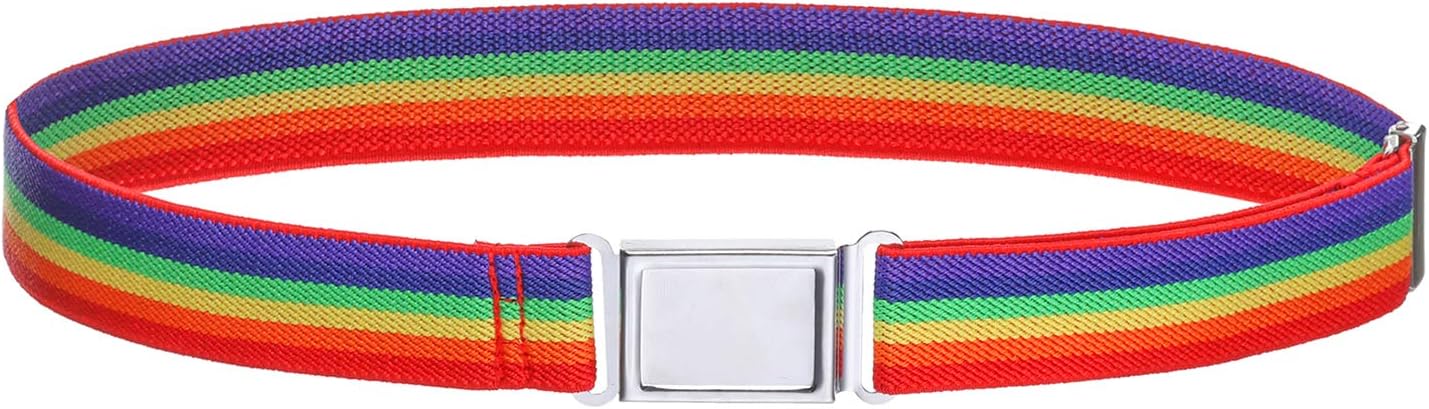 AWAYTR 3 PCS Kids Adjustable Magnetic Belts - Easy to Use Magnetic Buckle Belt for Boys and Girls