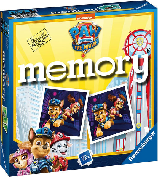 Ravensburger Paw Patrol The Movie Mini Memory Matching Picture Snap Pairs Game for Kids Age 3 Years and Up