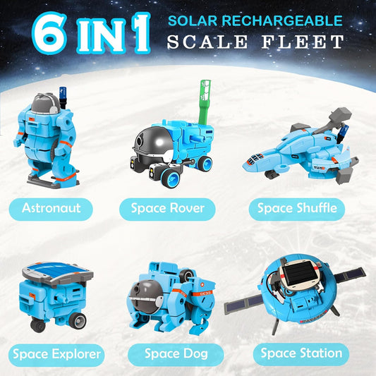 6-in-1 Solar Robot Building Kit for Boys Aged 8-13, Educational Robotic Toys for Kids, Science Kits STEM Toys Birthday Gifts for 8 9 10 11 12 Years Old Boys Girls Teens