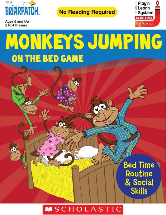 Briarpatch, Scholastic Monkeys Jumping on The Bed Game, Early Preschool Learning for Toddlers, Kindergarten and 1st Grade