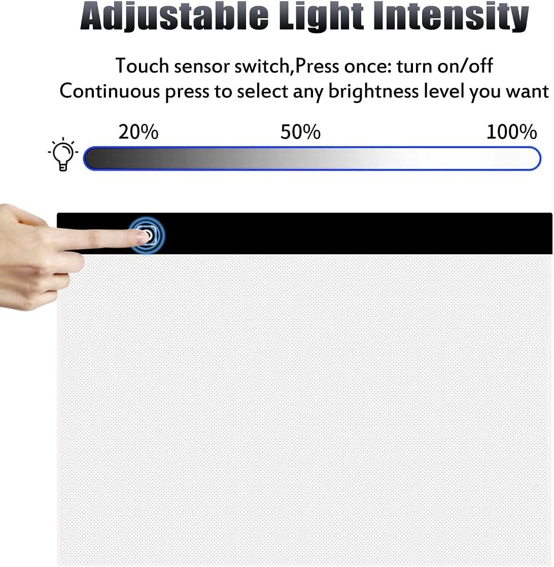 SevenFish B4 Diamond Painting Tools LED Light Box, Ultra-Thin Adjustable Brightness Diamond Art Light Board Light Pad for Tracing, Drawing, Sketching, Animation, Stenciling, 5D Diamond Painting