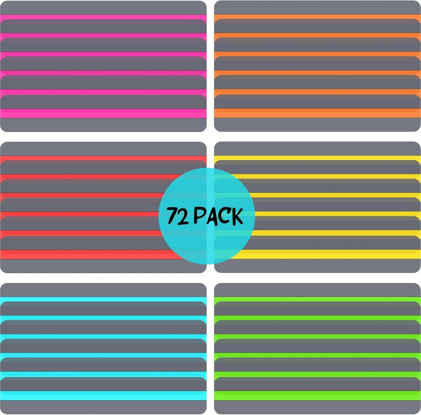 Guided Reading Strips Highlight Strips Colored Overlay Highlight Bookmarks Help with Dyslexia for Crystal Children and Teacher Supply Assistant (6 Pieces)