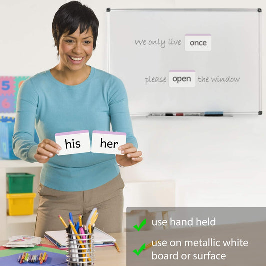 Attractivia 2nd Grade Sight Words Magnetic Flash Cards(Second Grade) - 46 Sturdy Large Dolch Cards for Literacy of Beginning Readers, Homeschool, Teachers and ESL