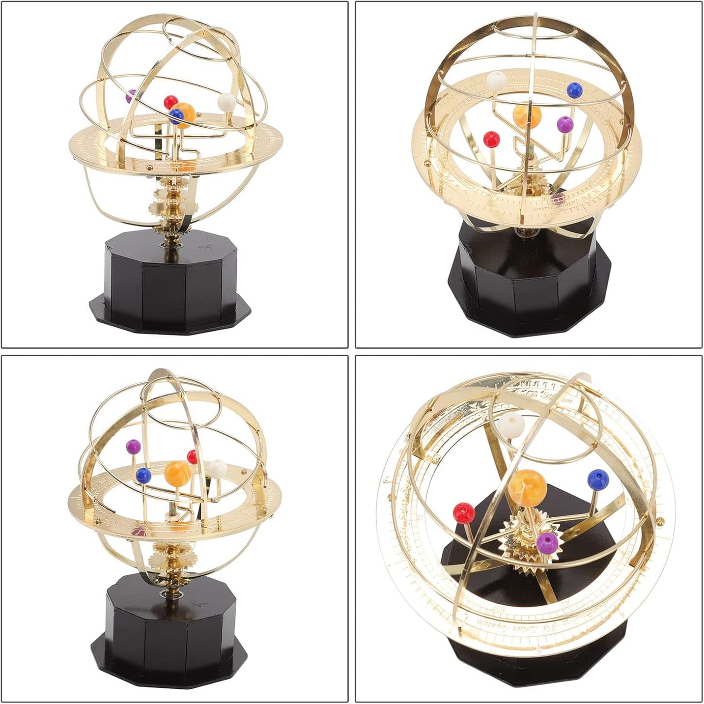 Grand Orrery Model of The Solar System Metal Solar System Model Decoration for Teenagers Educational Tabletop Toy Office Study Classroom Decoration Iron Electroplating Process