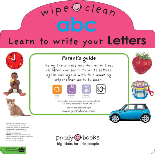 Wipe Clean: Letters: An Introduction to Writing the ABCs with Activities To Do Again and Again! (Wipe Clean Learning Books)