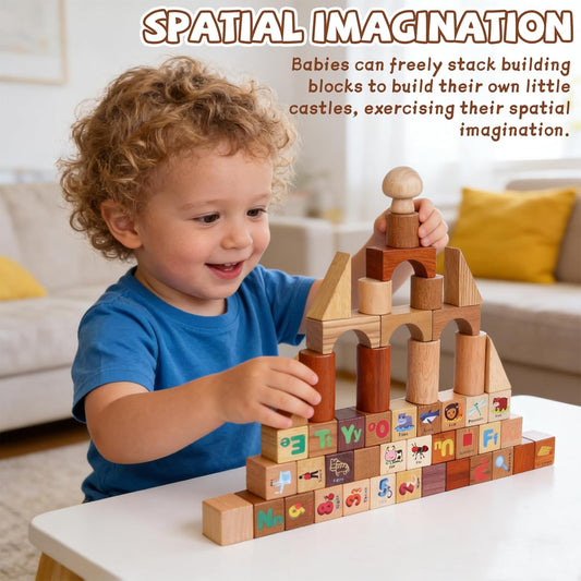 145-Piece Wooden Dinosaur Park Building Blocks Set – Montessori Educational Construction Toy Made from 10 Premium Hardwoods, STEM Learning Blocks for Toddlers & Kids Ages 3–6