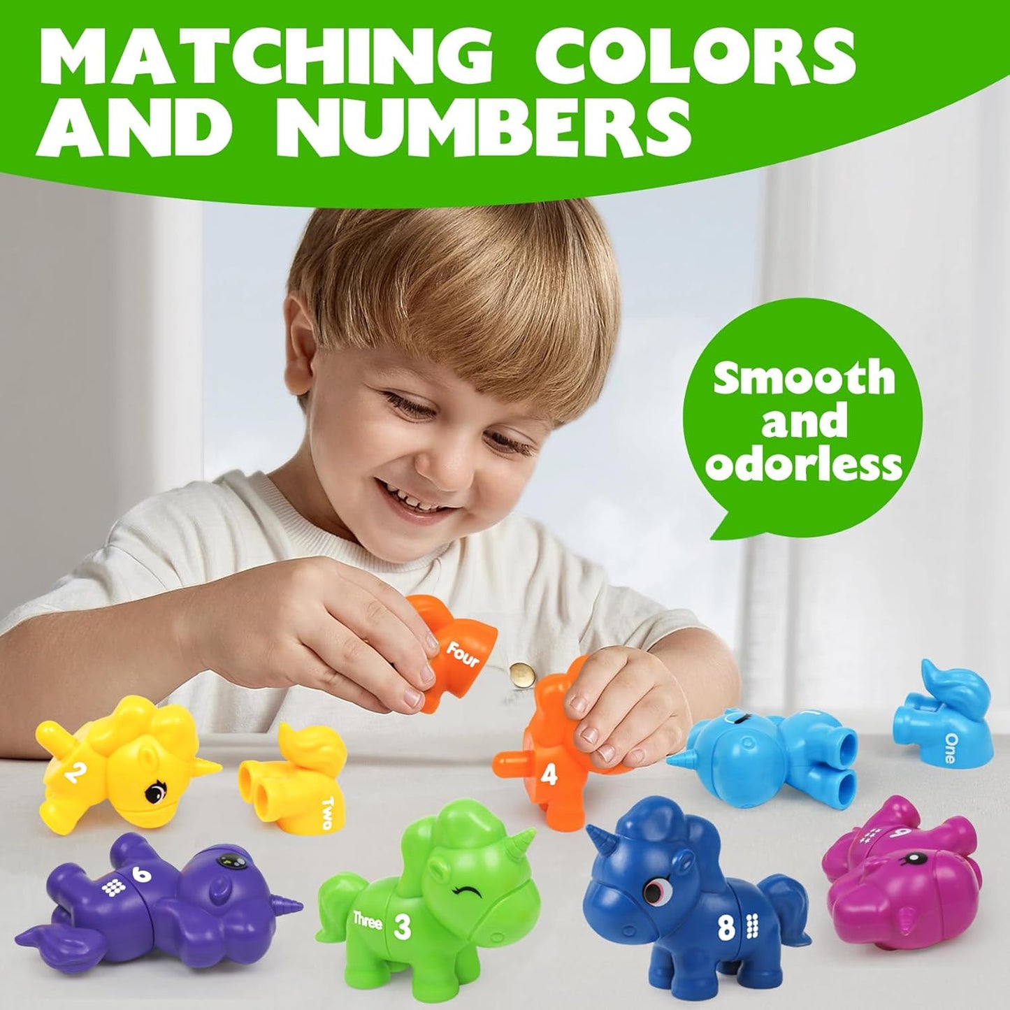TSYAN Ice Cream Toy Set - Number & Shape Sorting Stacking Bucket for Toddlers - Educational Counting Color Recognition - Fine Motor Toys Math Learning Toys for Kids Ages 3+Year Old