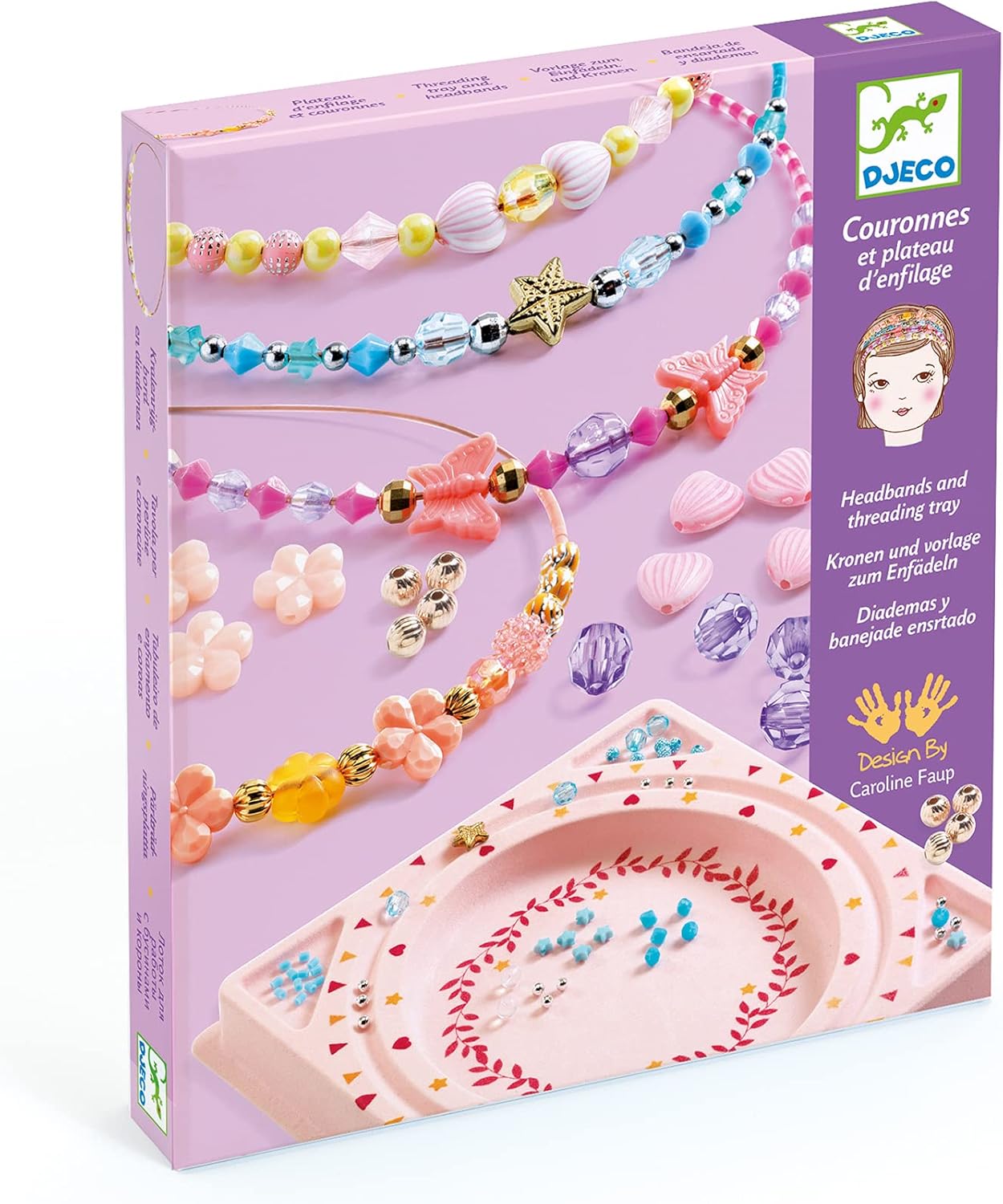 DJECO Headband Making Kit for Girls - DIY Fashion Headbands, Make Your Own Hair Accessories Set, Fun & Creative for Family & Friends - DIY Beaded Jewelry Kit & Craft for Kids Ages 10+