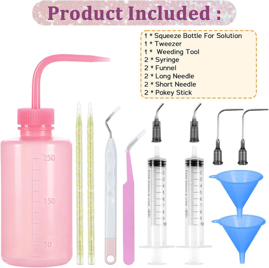 Maucircol 13 Pieces Snow Globe Tumbler DIY Kit Supplies for Snow Globe, Snowglobe Tumbler DIY Tool (Cups are NOT Included)