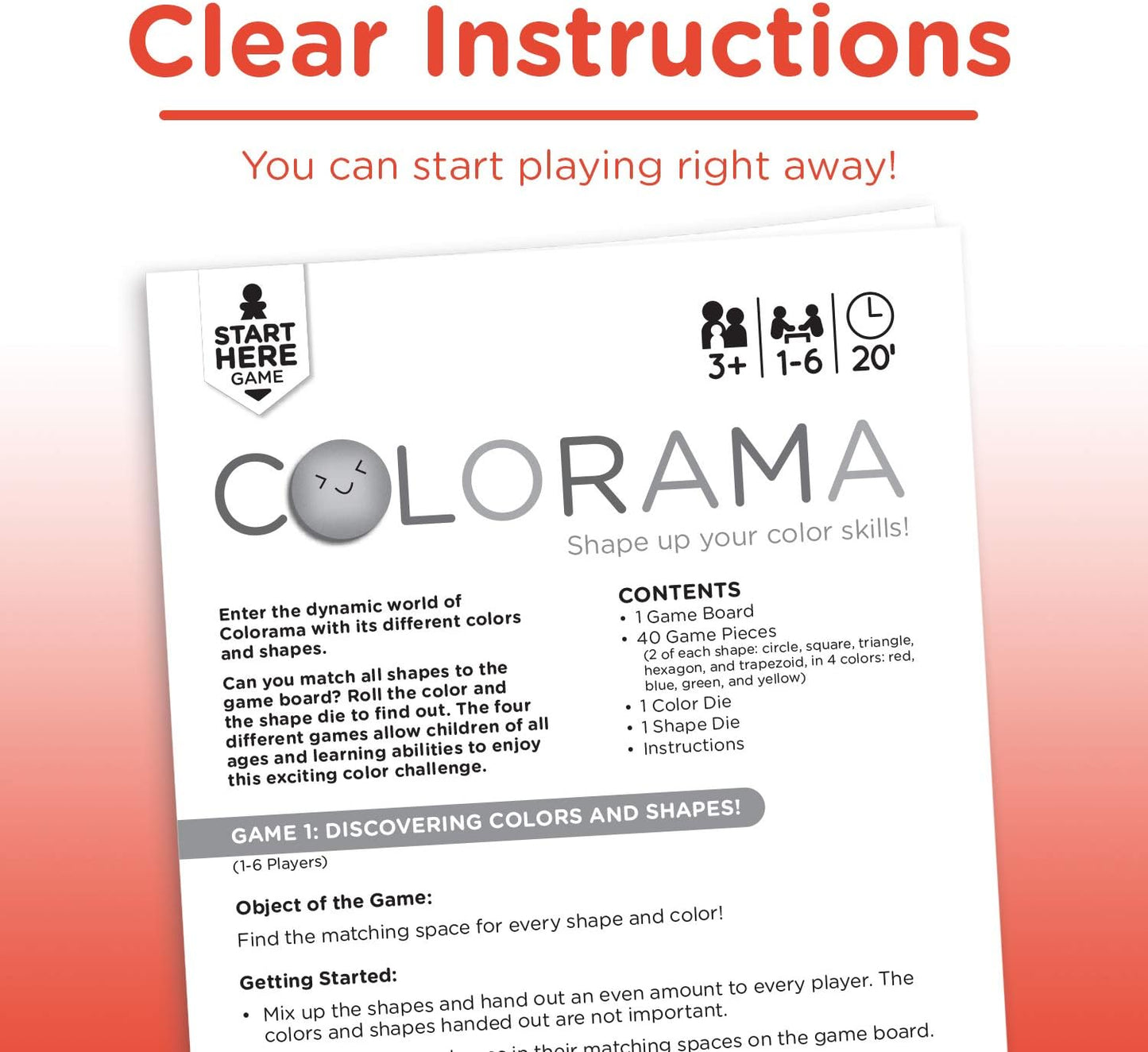 Ravensburger Colorama Game for Kids - Engaging Pattern & Shape Recognition Fun | Ideal for Ages 3 & Up | Family-Friendly | Learning Made Exciting