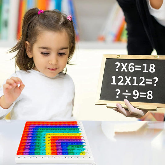 12x12 Multiplication Pop Board - Sensory STEM Learning Toy with Poppable Bubbles, Interactive Math Game for Classroom & Home, Multiplication Table Chart, Stress Relief Tool, CPC Certified