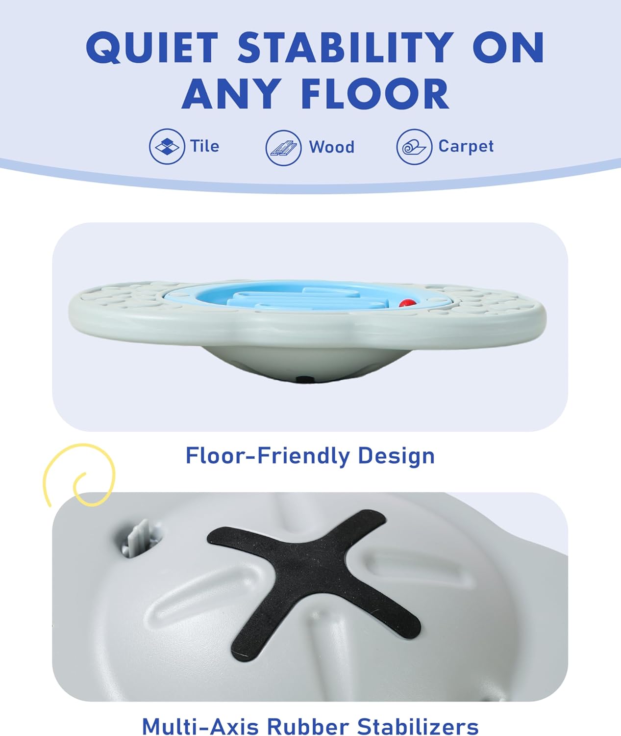 2-in-1 Kids Maze Balance Board, 3 Swappable Labyrinths & 3 Challenge Balls, Non-Slip Rubber Base Wobble Board for Core Training, Skate Prep & ADHD Focus, Ages 3-12