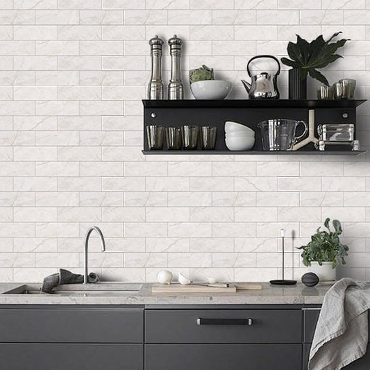 Tilingview 30 PCS Peel and Stick Backsplash Tile for Kitchen/Bathroom/Living Room, 3"x 9" Self-Adhesive Subway Tile for Backsplash, Matte Textures Tiles/Handmade Tiles (Sand Color)
